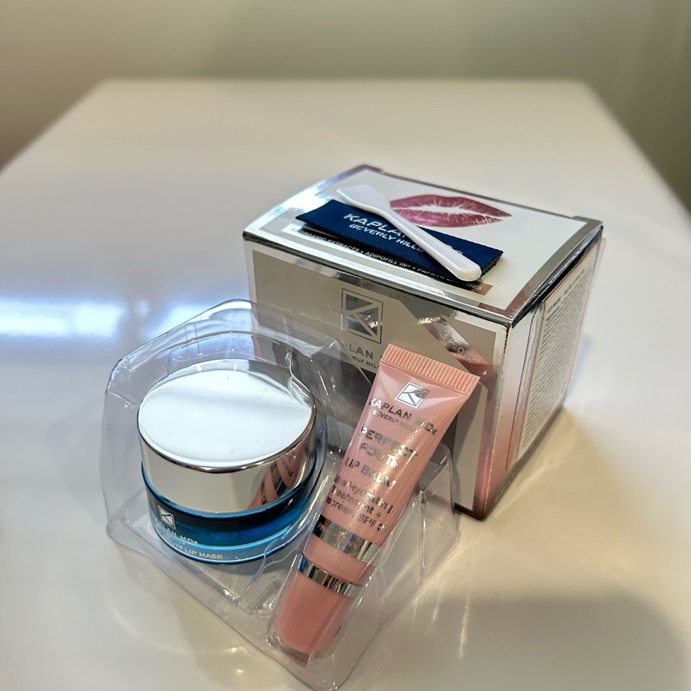 NWT Kaplan MD Perfect Pout Lip Mask + Lip Balm Duo in Pink Peony